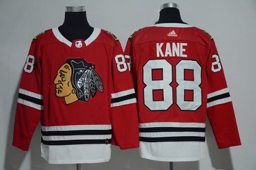 Blackhawks 88 Patrick Kane Red Glittery Edition Adidas Jersey