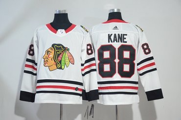 Blackahwks 88 Patrick Kane White Adidas Jersey