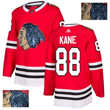 Blackhawks 88 Patrick Kane Red With Special Glittery Logo Adidas Jersey