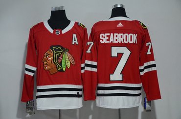 Blackhawks 7 Brent Seabrook Red Adidas Jersey