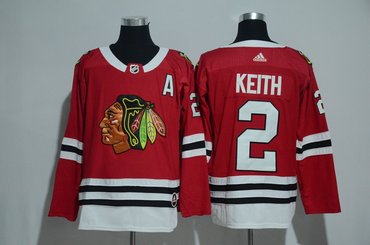 Blackhawks 2 Duncan Keith Red Adidas Jersey