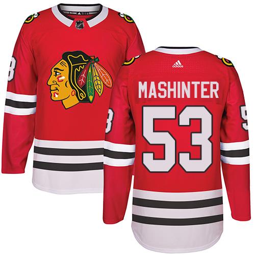 Adidas Blackhawks #53 Brandon Mashinter Red Home Authentic Stitched NHL Jersey