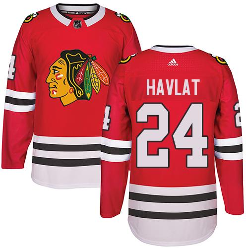 Adidas Blackhawks #24 Martin Havlat Red Home Authentic Stitched NHL Jersey