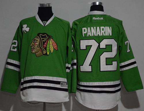 Blackhawks #72 Artemi Panarin Green Stitched NHL Jersey