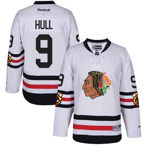 Blackhawks #9 Bobby Hull White 2017 Winter Classic Stitched NHL Jersey