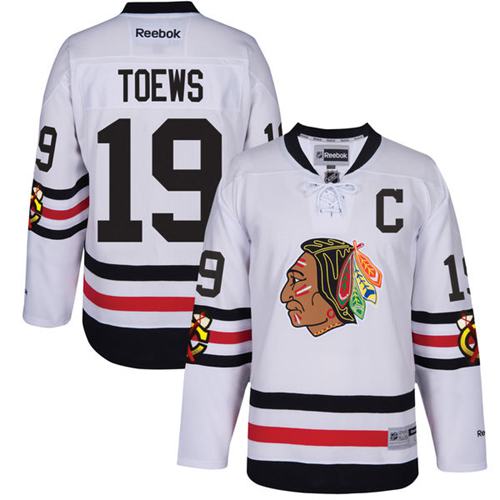 Blackhawks #19 Jonathan Toews White 2017 Winter Classic Stitched NHL Jersey