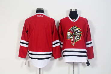 Blackhawks Skull Logo Red Reebok Jersey