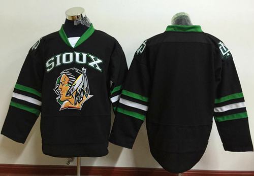 Blackhawks Blank Black Sioux Stitched NHL Jersey