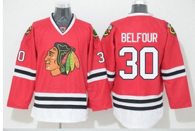 Chicago Blackhawks #30 ED Belfour Red Stitched NHL Jersey