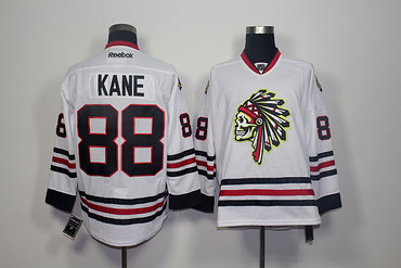 Blackhawks 88 Patrick Kane White Skull Reebok stitched cheap Jersey