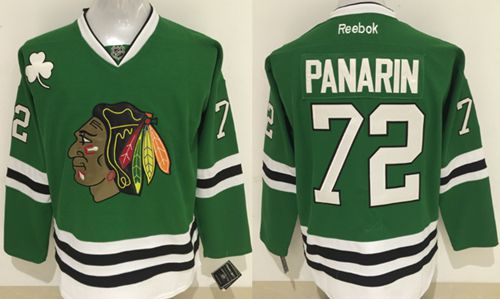 lackhawks #72 Artemi Panarin Green Stitched NHL Jersey