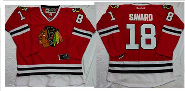 Chicago Blackhawks #18 Denis Savard Red Stitched NHL Jersey