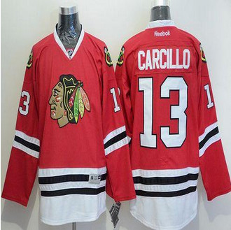 Chicago Blackhawks #13 Daniel Carcillo Red Stitched NHL Jersey