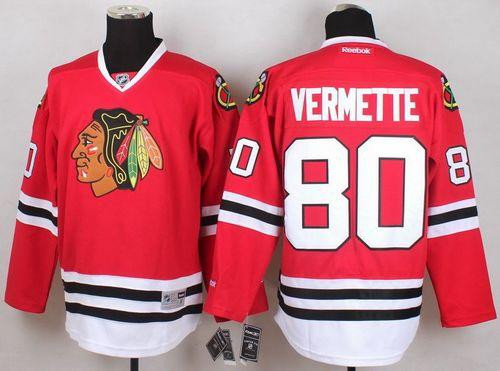 Chicago Blackhawks #80 Antoine Vermette Red Stitched NHL Jersey