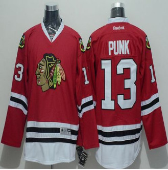 Chicago Blackhawks #13 CM Punk Red Stitched NHL Jersey