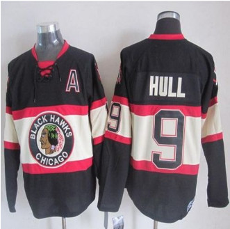 Chicago Blackhawks #9 Bobby Hull Black Third CCM Stitched NHL Jersey