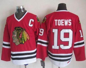 Chicago Blackhawks #19 Jonathan Toews Red CCM Throwback Stitched NHL Jersey