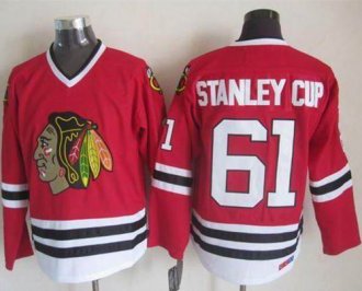 Chicago Blackhawks #61 Stanley Cup Red CCM Throwback Stitched NHL Jersey