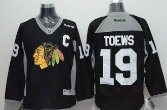 Chicago Blackhawks #19 Jonathan Toews Black Practice Stitched NHL Jersey