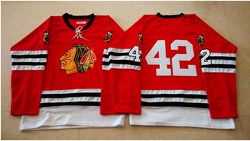 Mitchell And Ness 1960-61 Chicago Blackhawks #42 Joakim Nordstrom Red Stitched NHL Jersey