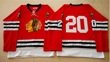 Mitchell And Ness 1960-61 Chicago Blackhawks #20 Brandon Saad Red Stitched NHL Jersey