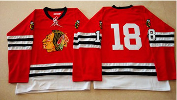 Mitchell And Ness 1960-61 Chicago Blackhawks #18 Denis Savard Red Stitched NHL Jersey