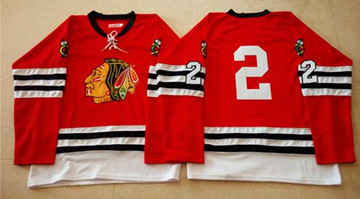 Mitchell And Ness 1960-61 Chicago Blackhawks #2 Duncan Keith Red Stitched NHL Jersey