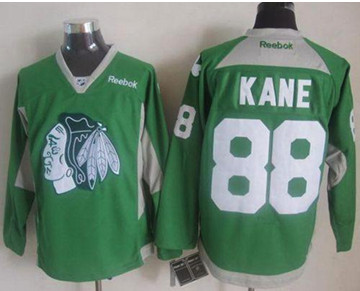 Chicago Blackhawks #88 Patrick Kane Green Practice Stitched NHL Jersey