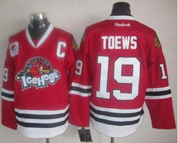 Chicago Blackhawks #19 Jonathan Toews Red Ice Hogs Stitched NHL Jersey