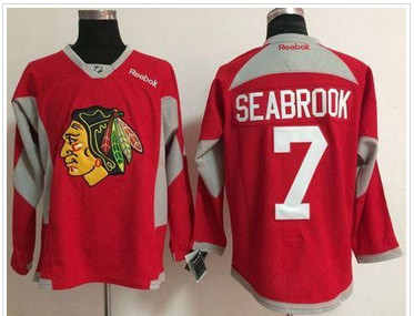 Chicago Blackhawks #7 Brent Seabrook Red Practice Stitched NHL Jersey