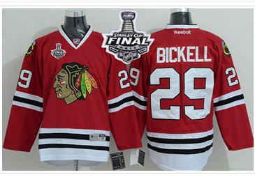 Chicago Blackhawks #29 Bryan Bickell Red With Stanley Cup Finals Stitched NHL Jersey