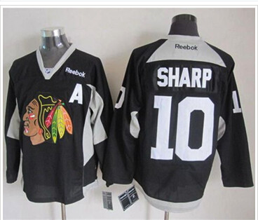 Chicago Blackhawks #10 Patrick Sharp Black Practice Stitched NHL Jersey