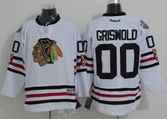 Chicago Blackhawks #00 Clark Griswold White 2015 Winter Classic Stitched NHL Jersey