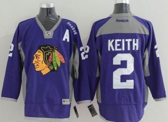 Chicago Blackhawks #2 Duncan Keith Purple Hockey Fights Cancer Stitched NHL Jersey