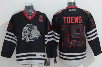 Chicago Blackhawks #19 Jonathan Toews Black Ice Stitched NHL Jersey