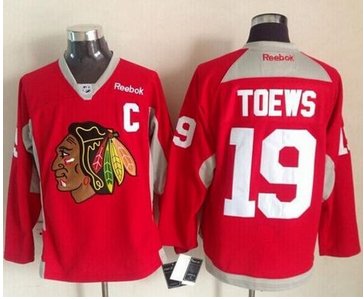 Chicago Blackhawks #19 Jonathan Toews Red Hockey Fights Cancer Stitched NHL Jersey