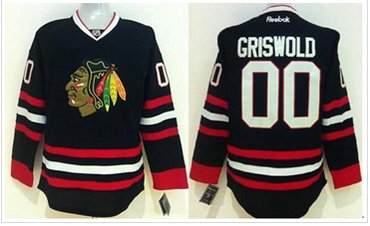 Chicago Blackhawks #00 Clark Griswold Black Stitched NHL Jersey