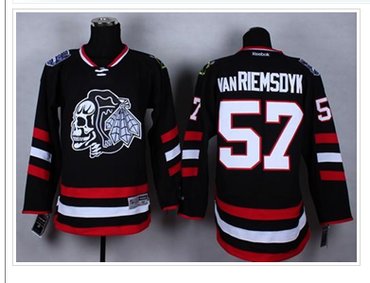 Chicago Blackhawks #57 Trevor Van Riemsdyk Black(White Skull) 2014 Stadium Series Stitched NHL Jersey