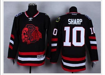 Chicago Blackhawks #10 Patrick Sharp Black(Red Skull) 2014 Stadium Series Stitched NHL jersey