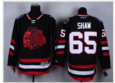 Chicago Blackhawks #65 Andrew Shaw Black(Red Skull) 2014 Stadium Series Stitched NHL Jersey