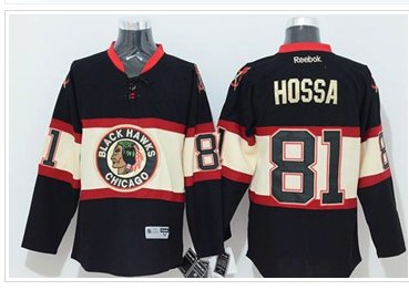 Chicago Blackhawks #81 Marian Hossa Black New Third Stitched NHL Jersey