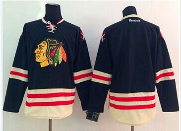 Chicago Blackhawks Blank Black 2015 Winter Classic Stitched NHL Jersey