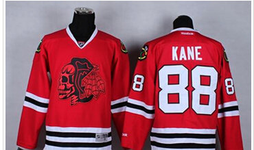 Chicago Blackhawks #88 Patrick Kane Red(Red Skull) Stitched NHL Jersey