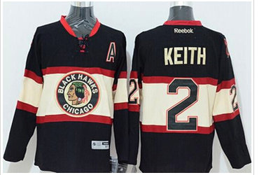 Chicago Blackhawks #2 Duncan Keith Black New Third Stitched NHL Jersey