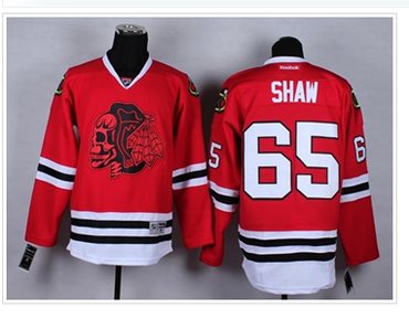 Chicago Blackhawks #65 Andrew Shaw Red(Red Skull) Stitched NHL Jersey