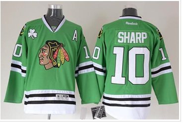 Chicago Blackhawks #10 Patrick Sharp Green Stitched NHL Jersey