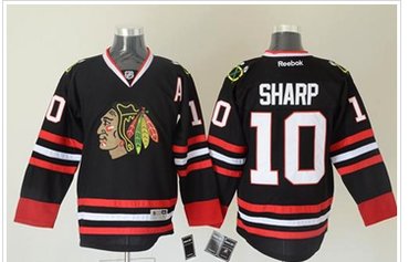 Chicago Blackhawks #10 Patrick Sharp Black Stitched NHL Jersey