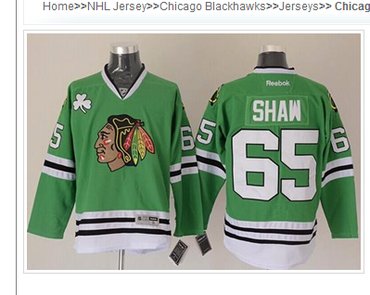 Chicago Blackhawks #65 Andrew Shaw Green Stitched NHL Jersey