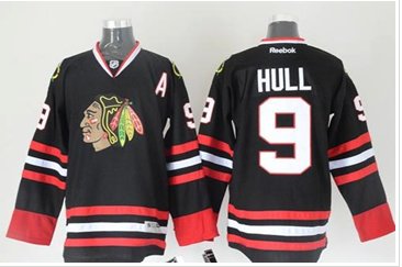 Chicago Blackhawks #9 Bobby Hull Black Stitched NHL Jersey