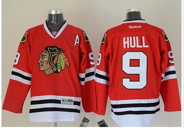 Chicago Blackhawks #9 Bobby Hull Red Stitched NHL Jersey